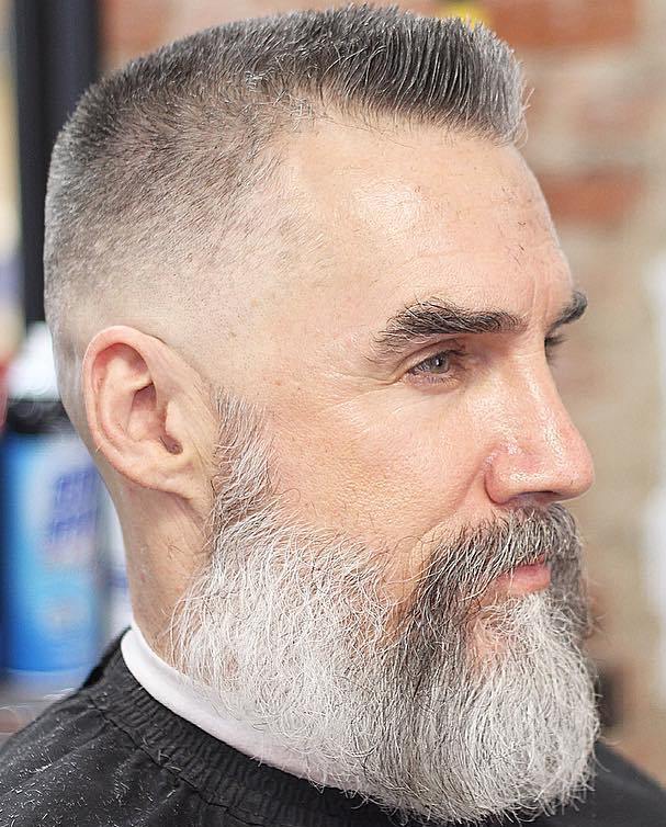 Short Haircut With Beard For Older Men 03 