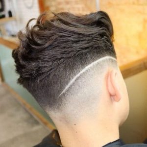 high fade with quiff
