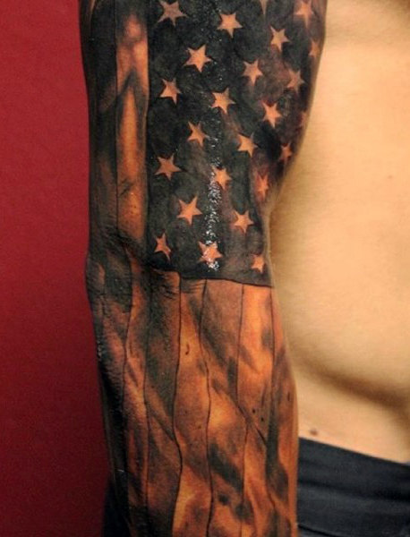 Cool American Flag Tattoos For Men