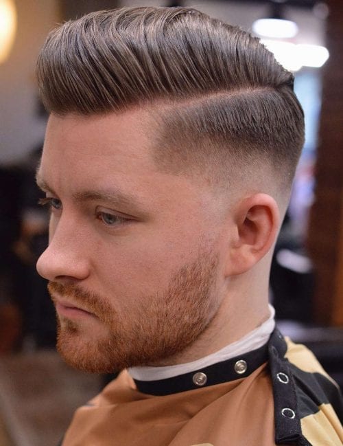 Tapered Comb Over with Side Part 06 - Deans Variety