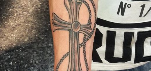 Big Intricate Cross Tattoo 22