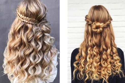 Half Up Half Down Prom Hairstyles With Buns