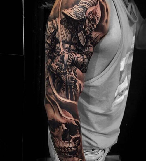 100+ Best Sleeve Tattoos For Men Coolest Sleeve Tattoos For Guys In 2020 Awesome Japanese Warrior Sleeve Tattoos