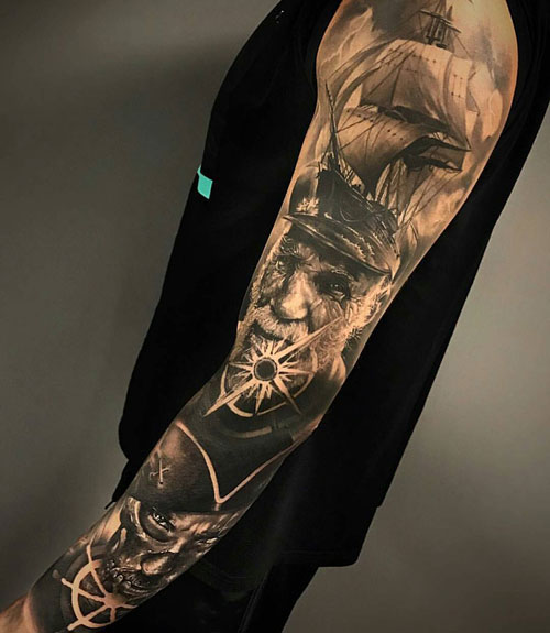 100+ Best Sleeve Tattoos For Men Coolest Sleeve Tattoos For Guys In 2020 Black And White Full Sleeve Tattoo Ideas