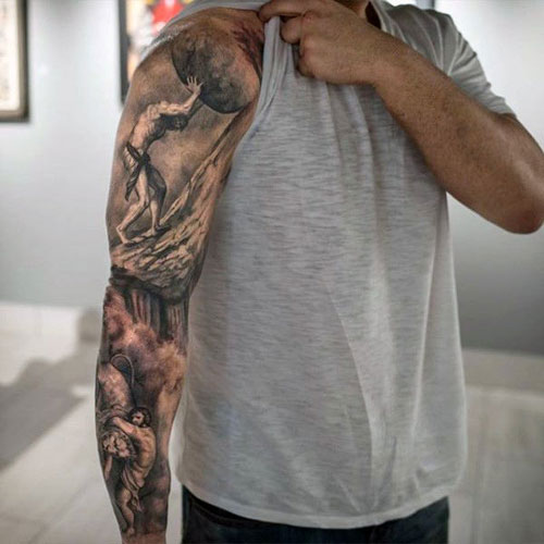 100+ Best Sleeve Tattoos For Men Coolest Sleeve Tattoos For Guys In 2020 Cool Mythological Full Sleeve Arm Tattoo Designs