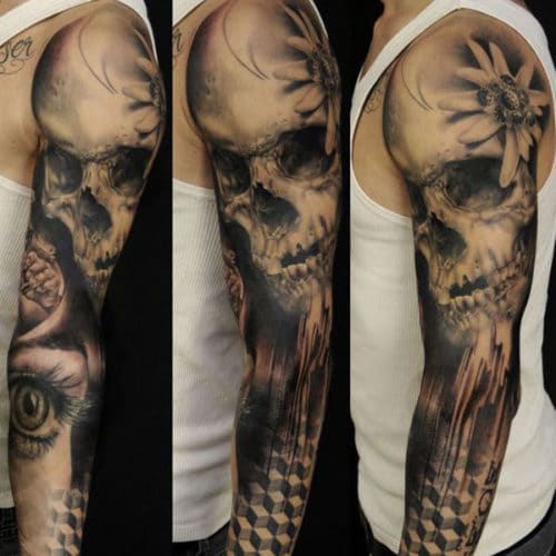 100+ Best Sleeve Tattoos For Men Coolest Sleeve Tattoos For Guys In 2020 Sleeve Tattoos For Men Skull