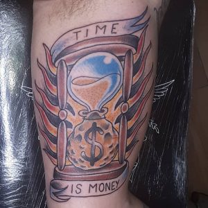 100+ Cool Money Tattoos For Men Awesome Time Is Money Arm Tattoo Designs