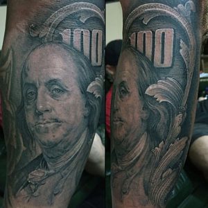 100+ Cool Money Tattoos For Men Benjamin Franklin Tattoo Ideas 1