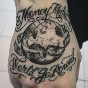 100+ Cool Money Tattoos For Men Money Makes The World Go Round Tattoo