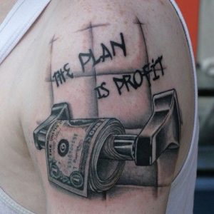 100+ Cool Money Tattoos For Men Money Roll Tattoo Design