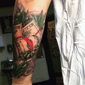 100+ Cool Money Tattoos For Men Money Stacks Forearm Tattoo Designs