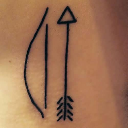 100+ Cool Simple Tattoo Designs For Men Bow And Arrow