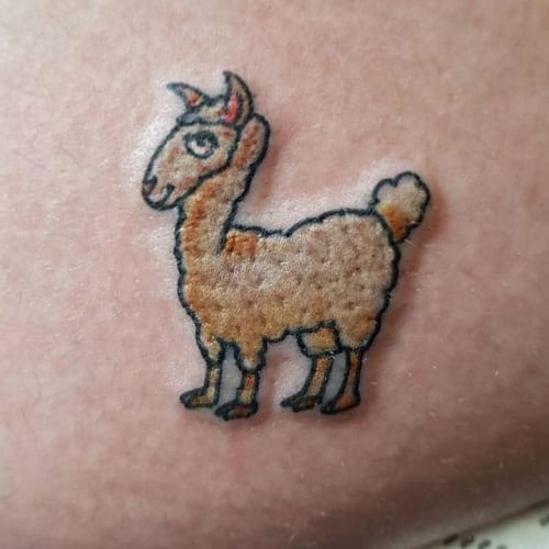 100+ Cool Simple Tattoo Ideas For Men Small Llama Tattoo For Men