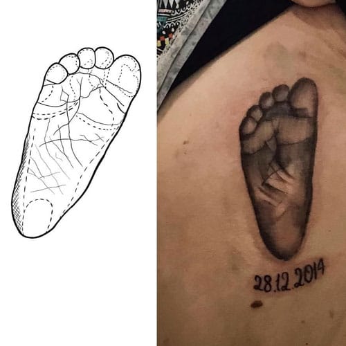 100+ Small Simple Tattoo Designs For Men Small Baby Footprint Tattoo