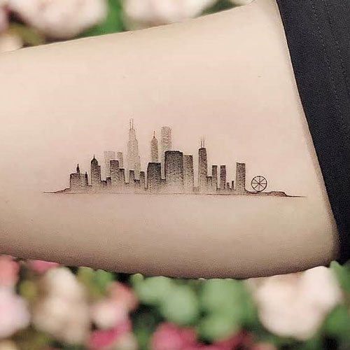 100+ Small Simple Tattoo Designs For Men Small Skyline Tattoo For Guys
