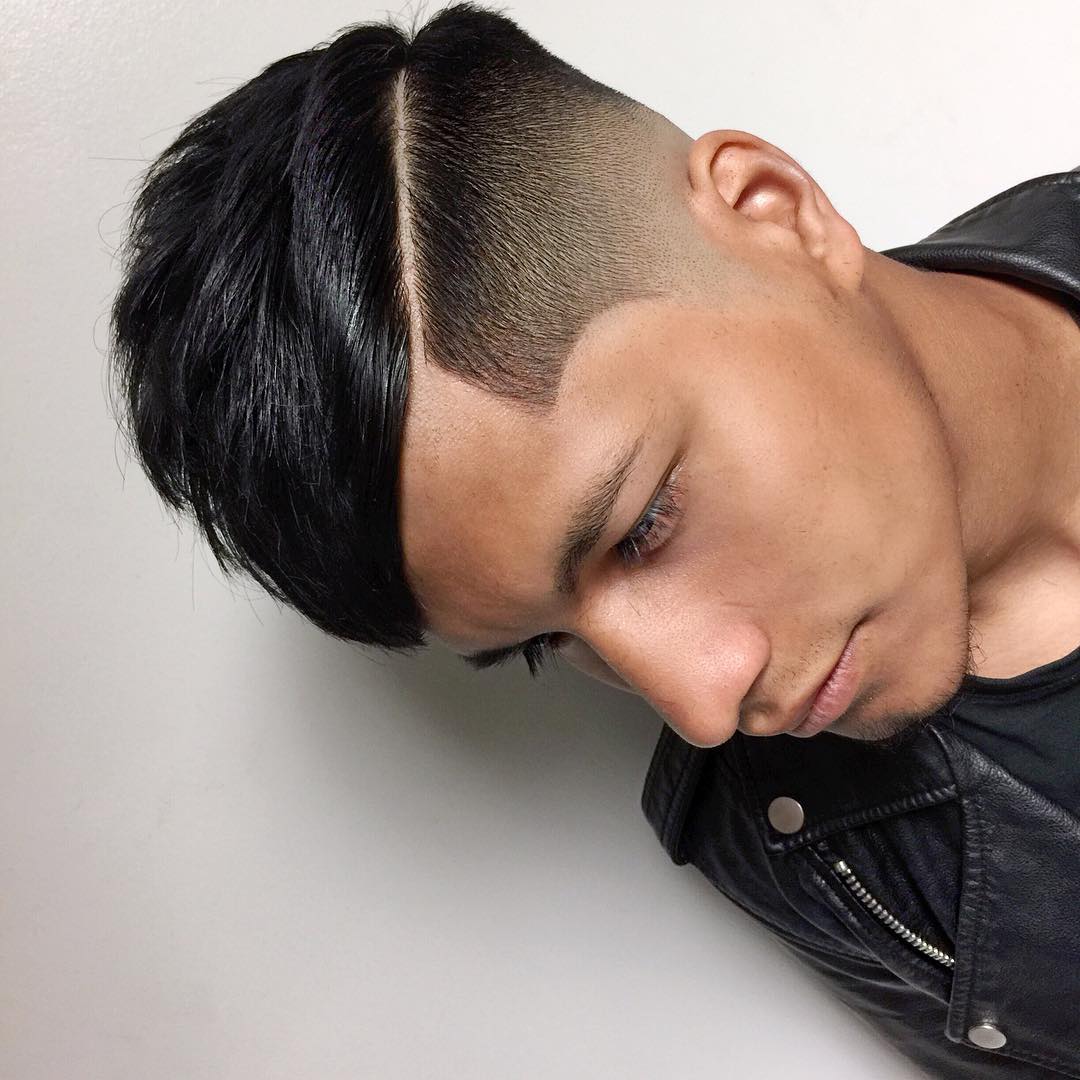35 Best High Fade Haircuts For Men Comb Over Fade With Hard Part