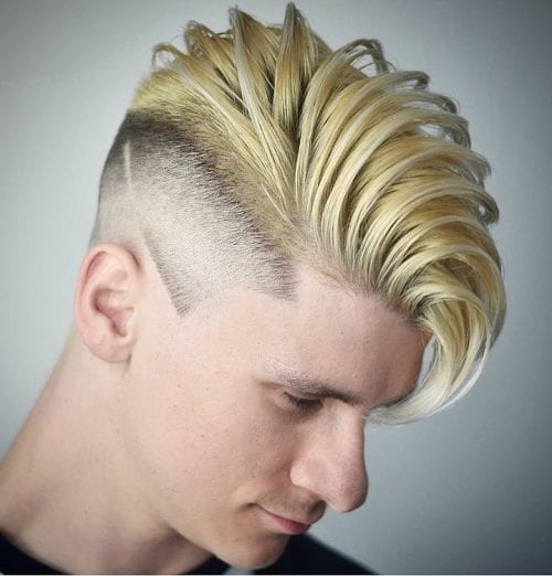 35 Best High Fade Haircuts For Men Parallel Fade And Disconnected Blonde Top
