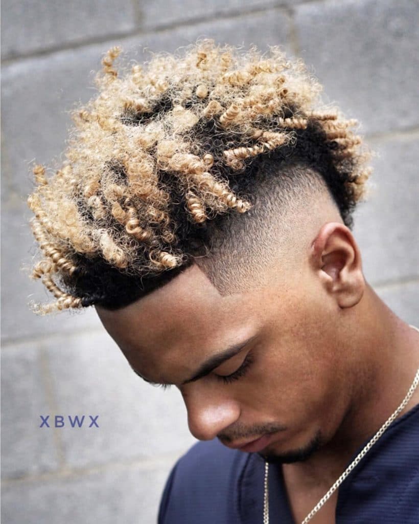 40 Cool Haircuts For Young Men Best Men’s Hairstyles 2020 Burst Fade Mohawk Gets Its Volume From Kinky Curls