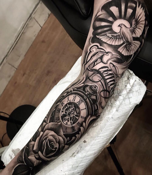 Amazing Black And White Full Sleeve Tattoo Ideas 100+ Best Sleeve Tattoos For Men Coolest Sleeve Tattoos For Guys In 2020