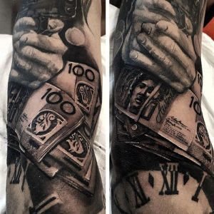 Badass Half Sleeve Money Tattoos 100+ Cool Money Tattoos For Men