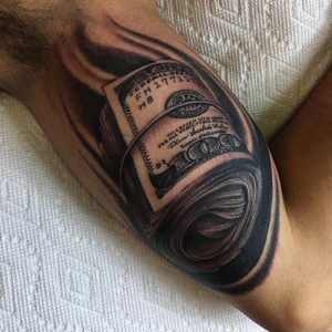 Best Money Tattoos For Men Money Roll Tattoo