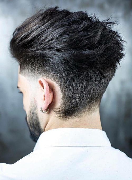 Cool Mullet For Men Messy Duck Tail With Fringed Neckline