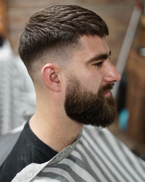 Crop Haircut Fade With Beard Style 60+ Best Taper Fade Haircuts Elegant Taper Hairstyle For Men