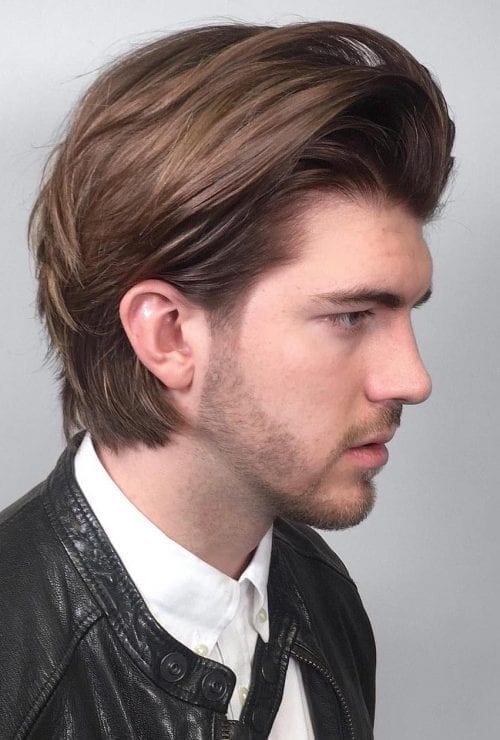 Long Brush Up Sexy Shoulder Length Hairstyles For Men 2