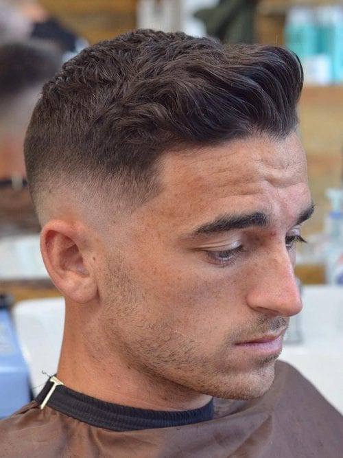 Low Fade Clean And Simple TOP Wavy Hair 60+ Best Taper Fade Haircuts Elegant Taper Hairstyle For Men