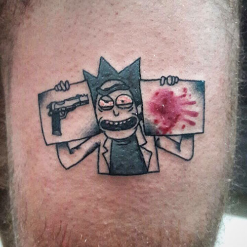 Rick And Morty Funny Small Tattoo 100+ Best Simple Tattoo Designs For Men