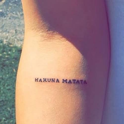 Small Hakuna Matata Tattoo 100+ Cool Simple Tattoo Ideas For Men