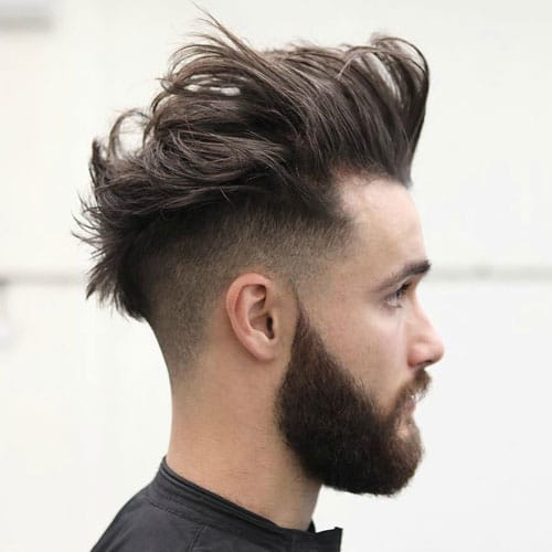 Top 30 Best Men’s Hairstyles For Oval Faces, Hairstyles For Oval Faces Men Messy Quiff + Undercut + Thick Beard