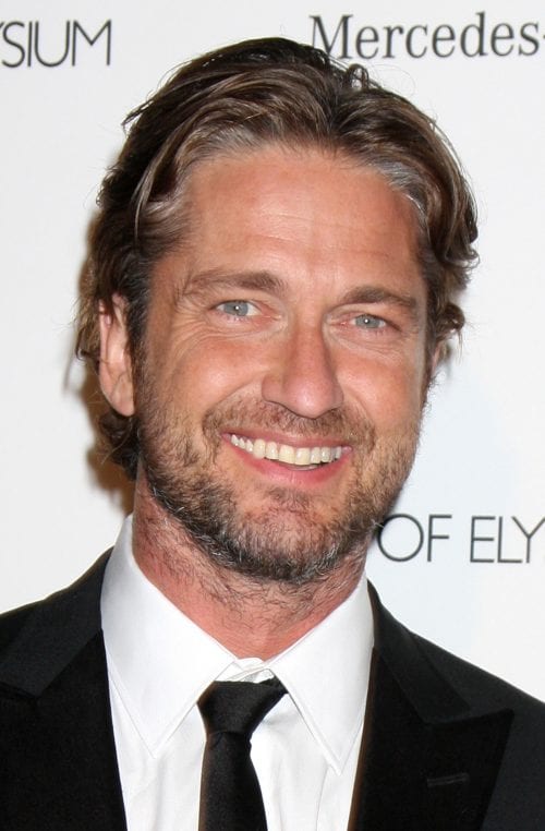 Top 40 Best Medium Length Hairstyles For Men Medium Haircuts 2020 Gerard Butler's Natural Middle Part