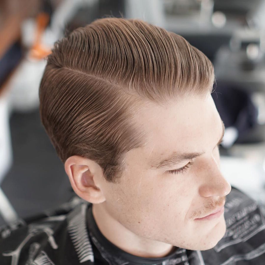Top 40 Best Medium Length Hairstyles For Men Medium Haircuts 2020 Hard Part With Classic Slicked Back Hairstyle For Men