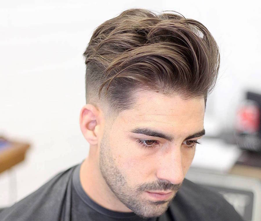 Top 40 Best Medium Length Hairstyles For Men Medium Haircuts 2020 Mid Fade + Longer Textuerd Hair On Top