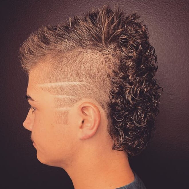 Top Spiky And Back Side Curly Mullet Hairstyles For Men