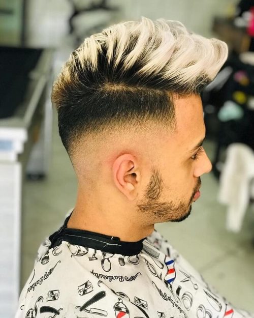 30 Amazing Platinum Blonde Hairstyles For Men Best Men's Blonde Haircuts Platinum Highlights With Low Fade Haircut
