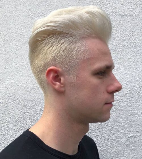 30 Amazing Platinum Blonde Hairstyles For Men Best Men's Blonde Haircuts Pompadour With Platinum Blonde Hair