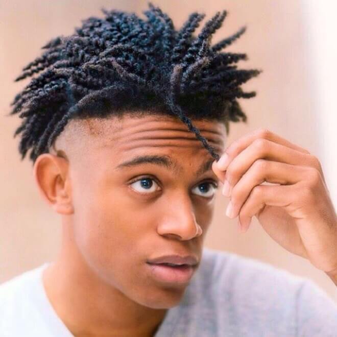Gorgeous Curly Hairstyles for Black Men-Curly Black Men Hairstyles