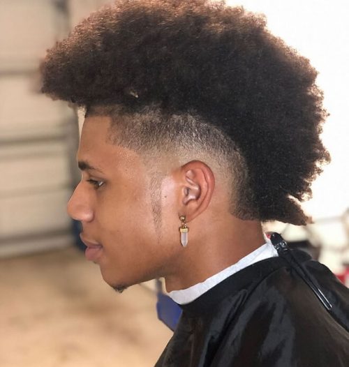 30 Best Curly Hairstyles For Black Men Natural Hairstyles For Curly Hair High Top Curly Mohawk