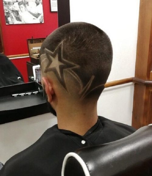 30 Cool Haircuts With Stars Design Unique Star Designs Haircut For Men Big Star Designs With Wavy Line
