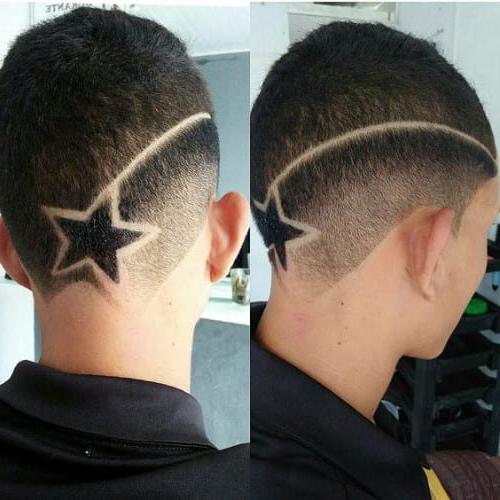 30 Cool Haircuts With Stars Design Unique Star Designs Haircut For Men Brunette Star Designs Haircuts