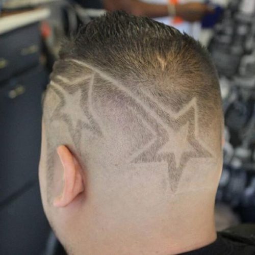 30 Cool Haircuts With Stars Design Unique Star Designs Haircut For Men Razor Fade With Star Designs