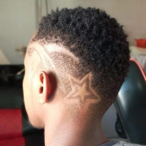 30 Cool Haircuts With Stars Design Unique Star Designs Haircut For Men Short Afro Haircut With Star Designs