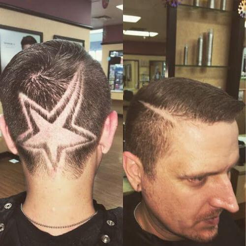 30 Cool Haircuts With Stars Design Unique Star Designs Haircut For Men Star Design And Hard Part