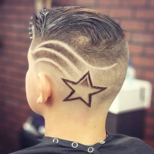 30 Cool Haircuts With Stars Design Unique Star Designs Haircut For Men One Star With Three Lines Design