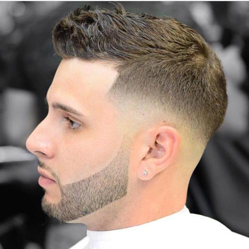 30 Simple & Easy Hairstyles For Men Men's Low Maintenance Haircuts Brush Up With Mid Drop Fade And Beard