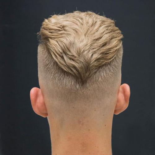 30 Simple & Easy Hairstyles For Men Men's Low Maintenance Haircuts V Fade Hairstyle With Textured Slick Back