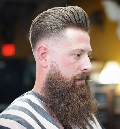 40 Best Men's Hairstyles For Thick Hair Cool Haircuts For Men With Thick Hair Classic Pompadour Hairstyle With Beard