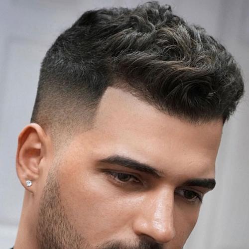 50+ Best Crew Cut Hairstyles For Men Curly Crew Cut Fade + Line Up